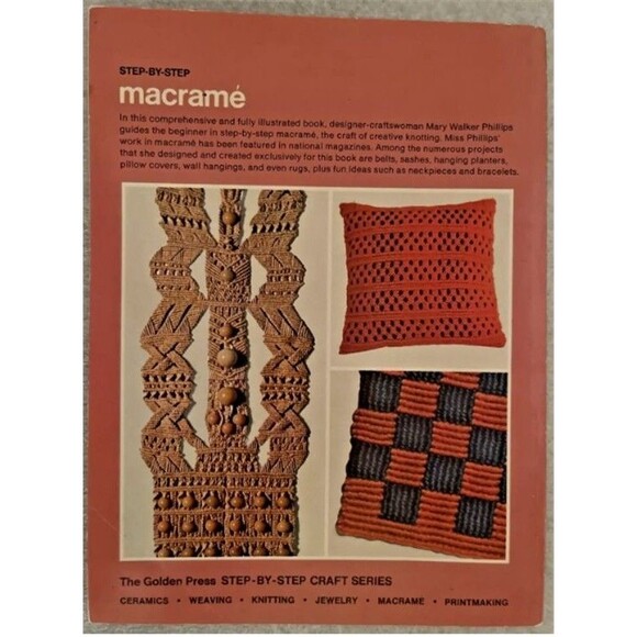STEP BY STEP MACRAME, BY MARY WALKER PHILLIPS,1970- Golden Press - Picture 2 of 5